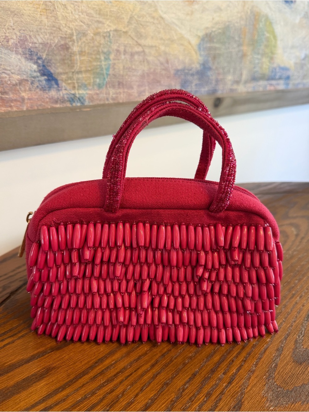 Beaded Top-Handle Women’s Bag